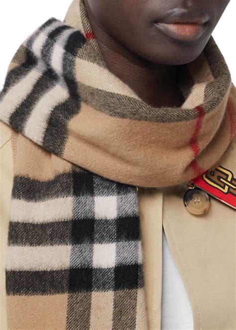 cashmere women burberry scarf|burberry giant check cashmere scarf.